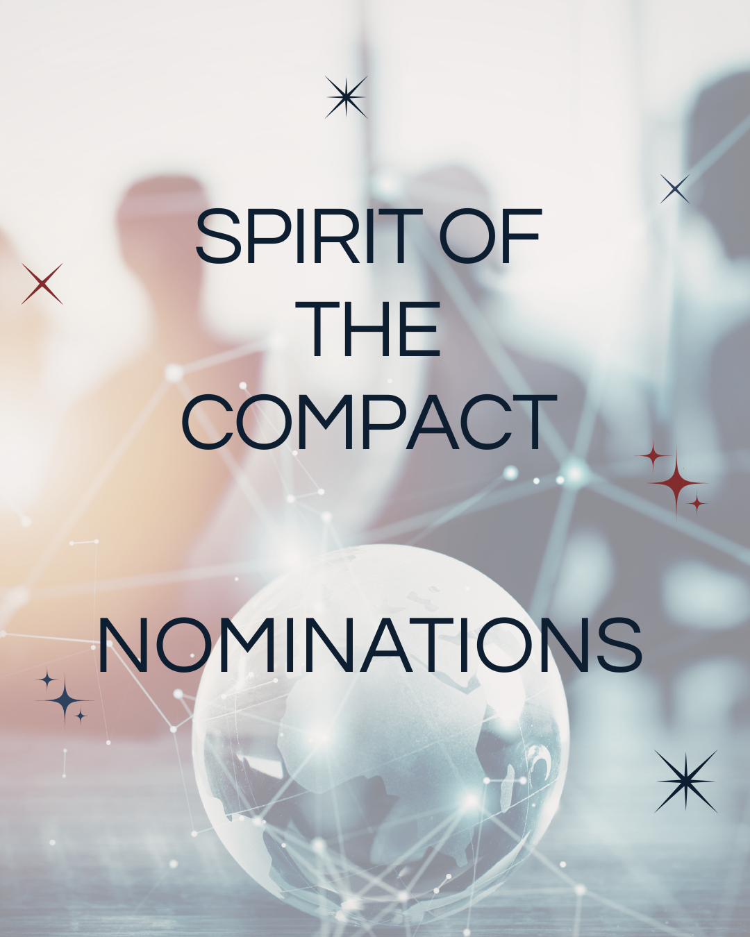 "Spirit of the Compact" title with sparkles in background