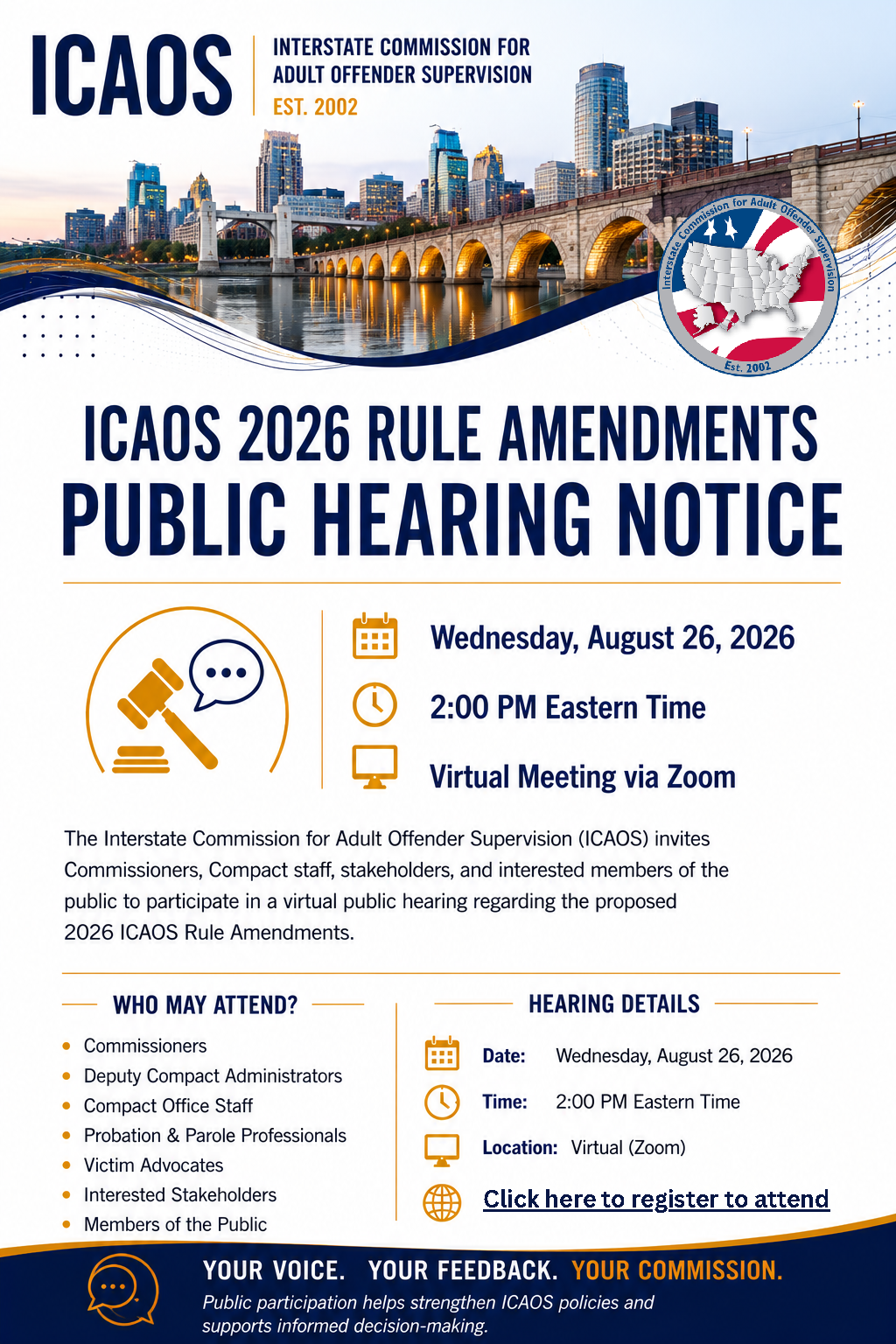 ICAOS 2026 Virtual Public Hearing