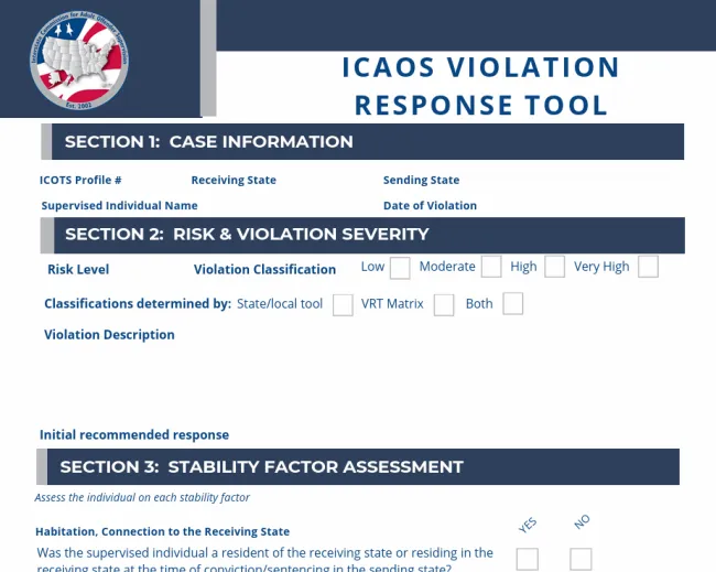 ICAOS Violation Report Image